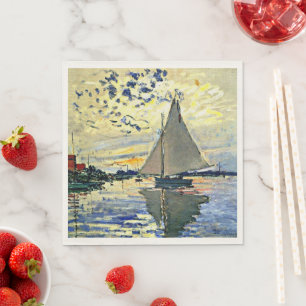 Serviette En Papier Monet - Voilier au Petit Gennevilliers,