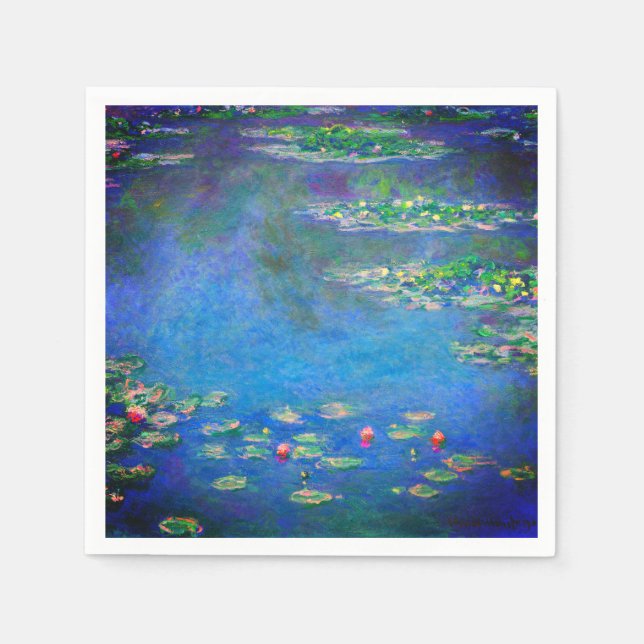 Serviette En Papier Monet Water Lilies 1906 (Devant)
