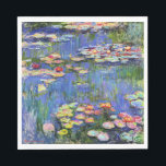 Serviette En Papier Monet - Water Lilies, 1916,<br><div class="desc">Claude Monet célèbre peinture,  Water Lilies,  1916</div>