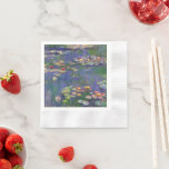 Serviette En Papier Monet Water Lilies Chef-d'oeuvre Peinture<br><div class="desc">Monet Water Lilies - Ce tableau Monet classique a été peint par Claude Monet en 1916. Il fait partie de sa célèbre collection de nénuphars où il peint dans son jardin à Giverney,  France. Un tableau de chef-d'oeuvre.</div>