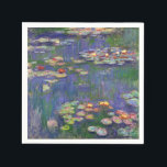 Serviette En Papier Monet Water Lilies Chef-d'oeuvre Peinture<br><div class="desc">Monet Water Lilies - Ce tableau Monet classique a été peint par Claude Monet en 1916. Il fait partie de sa célèbre collection de nénuphars où il peint dans son jardin à Giverney,  France. Un tableau de chef-d'oeuvre.</div>