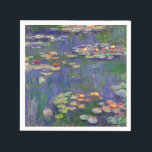 Serviette En Papier Monet Water Lilies Chef-d'oeuvre Peinture<br><div class="desc">Monet Water Lilies - Ce tableau Monet classique a été peint par Claude Monet en 1916. Il fait partie de sa célèbre collection de nénuphars où il peint dans son jardin à Giverney,  France. Un tableau de chef-d'oeuvre.</div>