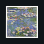 Serviette En Papier Monet Water Lilies Fine Art (1916)<br><div class="desc">Water Lilies, Claude Monet, 1916. Huile sur toile, 200, 5 × 201 cm. Musée National d'Art Occidental, Tokyo. Water Lilies (ou Nymphéas) est une série d'environ 250 peintures à l'huile réalisées par l'impressionniste français Claude Monet (1840-1926). Les peintures représentent le jardin fleuri de Monet à Giverny et ont été l'objet...</div>