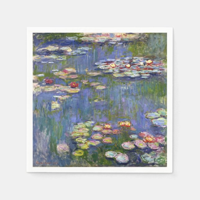 Serviette En Papier Monet Water Lilies Fine Art (1916) (Devant)