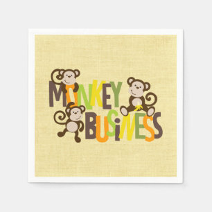 Serviette En Papier Monkey Business