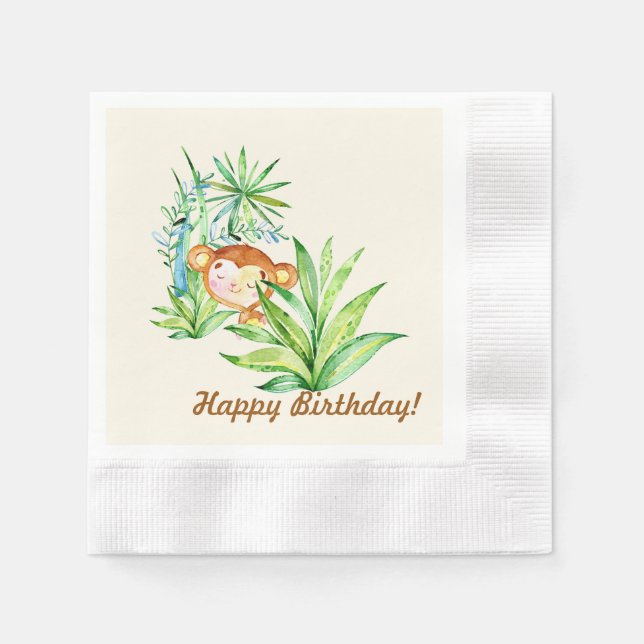 Serviette En Papier Monkey Kid (Devant)