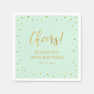 Serviette En Papier Monnaie et or   Élégante fête d'anniversaire class