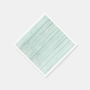 Serviette En Papier Monnaie Vert Pastel Turquoise Bois Rustique