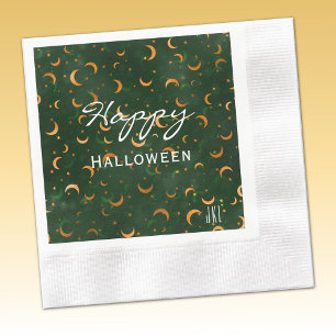 Serviette En Papier Monogram, Cocktail Lunes et Étoiles Joy Halloween
