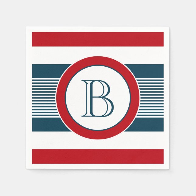 Serviette En Papier Monogram design (Devant)