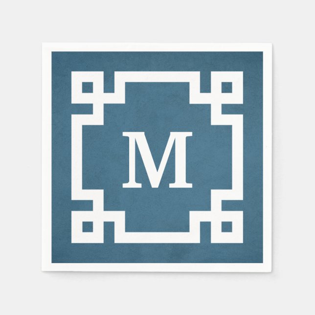 Serviette En Papier Monogram design (Devant)
