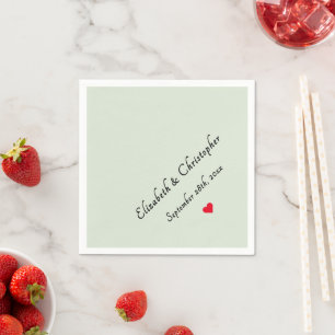 Serviette En Papier Monogram Light Sage Green Wedding Party Cocktail
