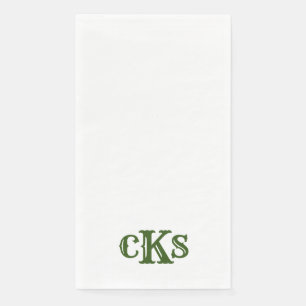 Serviette En Papier Monogram Modern Texas Guest Papier de bain serviet