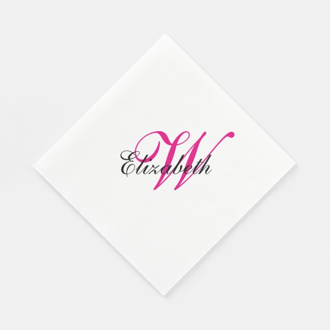 Serviette En Papier Monogramme (Coin)