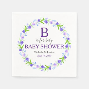 Serviette En Papier Monogramme B est pour le Baby shower