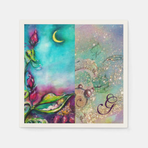 SERVIETTE EN PAPIER MONOGRAMME BABY SHOWER THUMBELINA