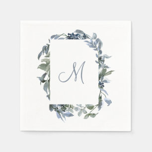 Serviette En Papier Monogramme botanique