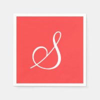 Monogramme Coral Rouge Classé Monochromatique Papi