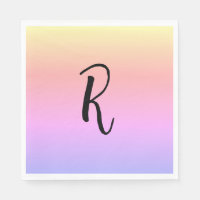 Monogramme Couleurs arc-en-ciel personnalisées