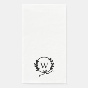 Serviette En Papier Monogramme de couronne à main lunaire