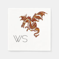 Monogramme de dragon flamboyant