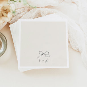 Serviette En Papier Monogramme de fond de la main fanée irrégulière lu