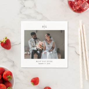 Serviette En Papier Monogramme de mariage personnalisé Photo Meilleur