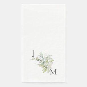 Serviette En Papier Monogramme de montage moderne et contemporain