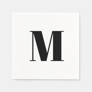 Serviette En Papier Monogramme de série en gras initial