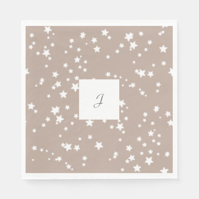 Serviette En Papier monogramme des étoiles (Devant)