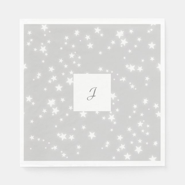 Serviette En Papier monogramme des étoiles (Devant)