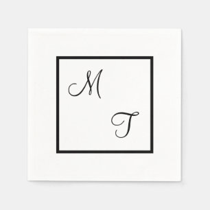 Serviette En Papier Monogramme du mariage