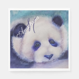 SERVIETTE EN PAPIER MONOGRAMME DU PARTI NOIR ET BLANC