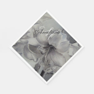 SERVIETTE EN PAPIER MONOGRAMME DU PARTI NOIR ET BLANC