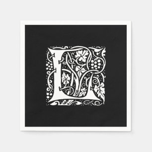 Serviette En Papier Monogramme L Art Nouveau Vintage 