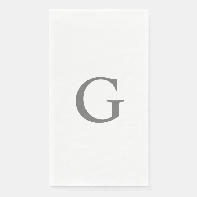 Serviette En Papier Monogramme Lettre Initiale Fête de Remise de Diplô (Devant)