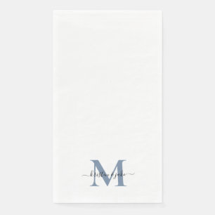 Serviette En Papier Monogramme lisse et simple