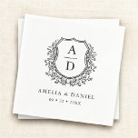 Serviette En Papier Monogramme Mariage Floral Noir Blanc<br><div class="desc">Élever votre célébration mariage avec les serviettes Monogram Mariage Crest Modern. Présentant un design élégant en monogramme, ces serviettes de haute qualité apportent une touche sophistiquée à tout événement. Parfaites pour les mariages, les fiançailles et les douches nuptiales, elles sont à la fois élégantes et fonctionnelles, ce qui vous aidera...</div>