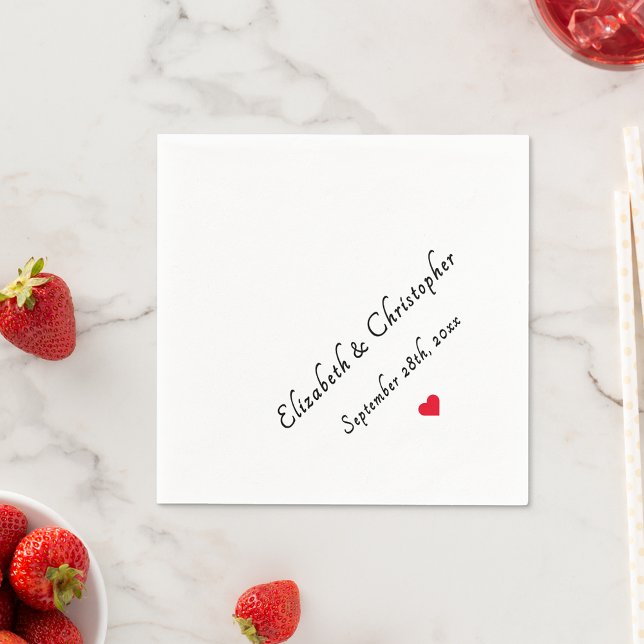 Serviette En Papier Monogramme Mariée Mariage de chambre Date de fête  (Monogram Bride Groom Wedding Date Party Cocktail Napkins)