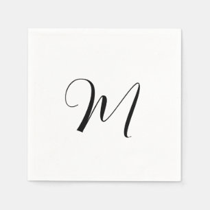 Serviette En Papier Monogramme minimal initial