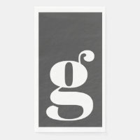 Monogramme minimal initial en gras noir