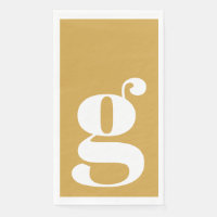 Monogramme Minimaliste Initiale Gras Jaune Moutard