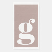 Monogramme Minimaliste Initiale Gras Mauve Poussié