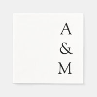 Monogramme monogramme minimaliste Mariage noir bla