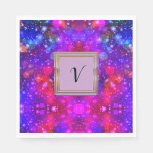Serviette En Papier Monogramme Motif moderne et élégant