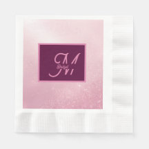 Monogramme ombré girlie rose féminin doux et scint