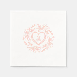 Serviette En Papier Monogramme personnalisé de couronne et de couronne