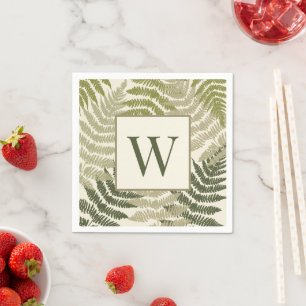 Serviette En Papier Monogramme personnalisé Motif Fermes