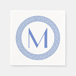 Serviette En Papier Monogramme principal grec de conception