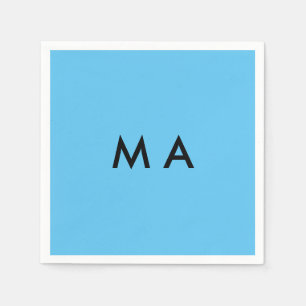 Serviette En Papier Monogramme simple ajoutez votre lettre de nom homm